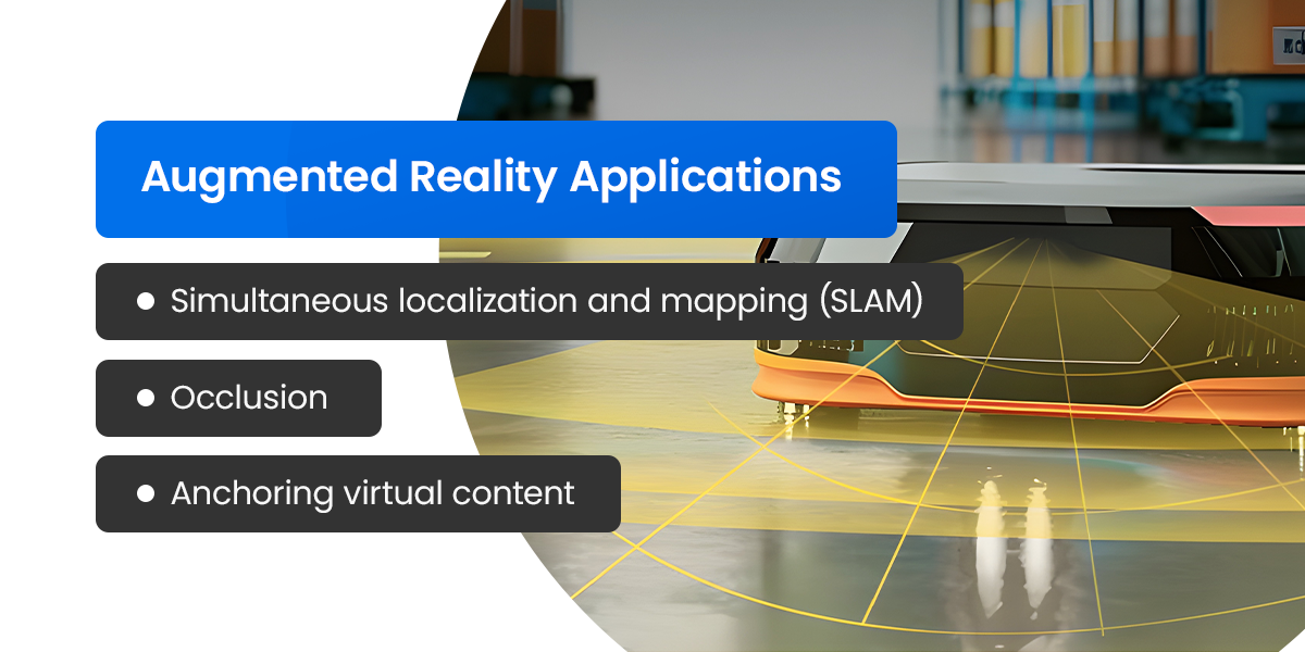 Augmented reality interface demonstrating 3D spatial mapping and virtual object placement