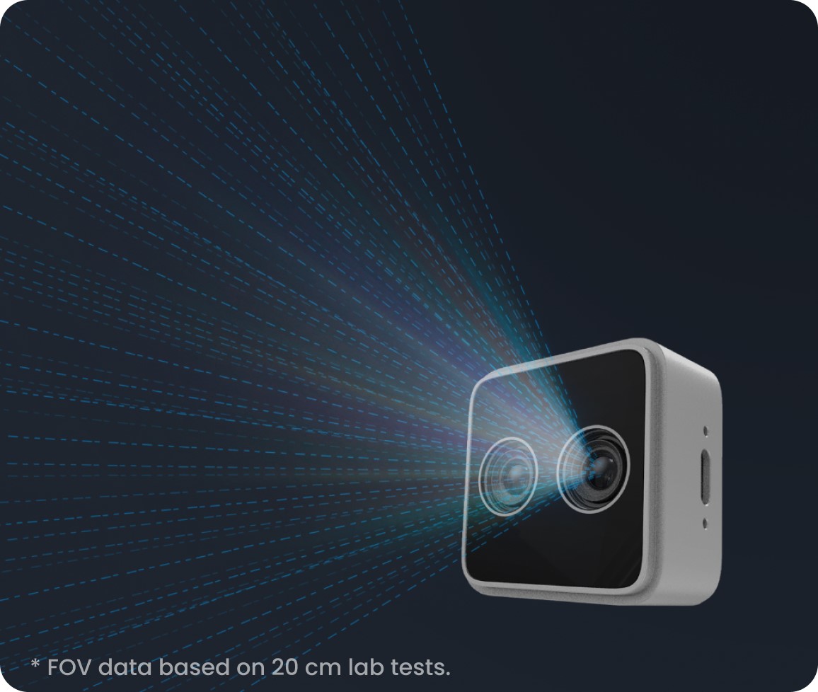 Gemini 305 wide FOV depth camera with 88° x 65° depth field of view