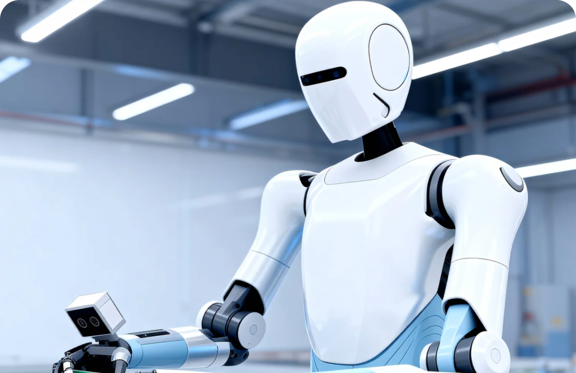 Humanoid robot hand eye coordination powered by Gemini 305 depth camera