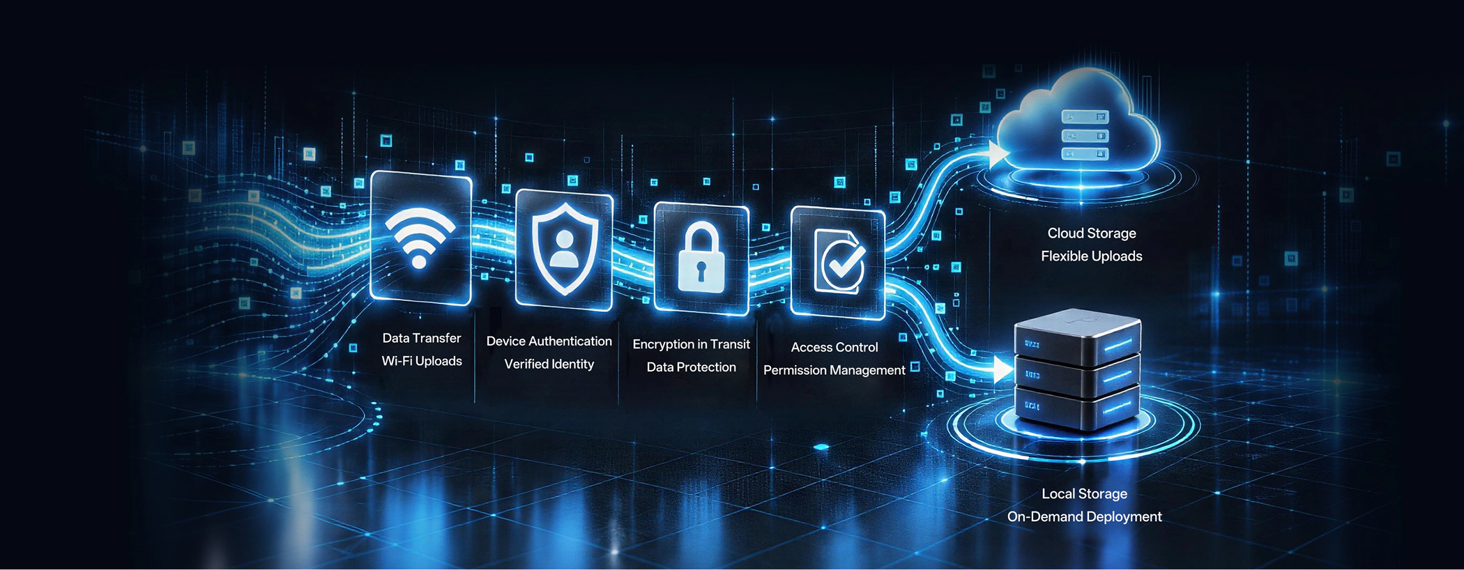 Flexible Data Transfer & Secure Local Storage